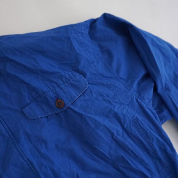 Vintage Club International Blue Red Cotton Lined Zip Up Nautical Jacket Medium - Picture 8 of 11